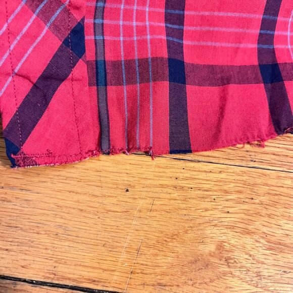 Wrangler Mens Western Pearl Snap Red Plaid Button Up Collared Shirt Size L - Picture 5 of 8